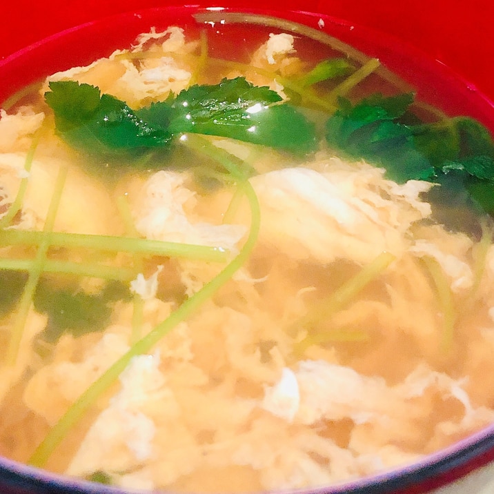 すぐできる 三つ葉の和風卵スープ レシピ 作り方 By はらぺこもも 楽天レシピ すぐできる 三つ葉の和風卵スープ レシピ 作り方 By はらぺこもも 楽天レシピ